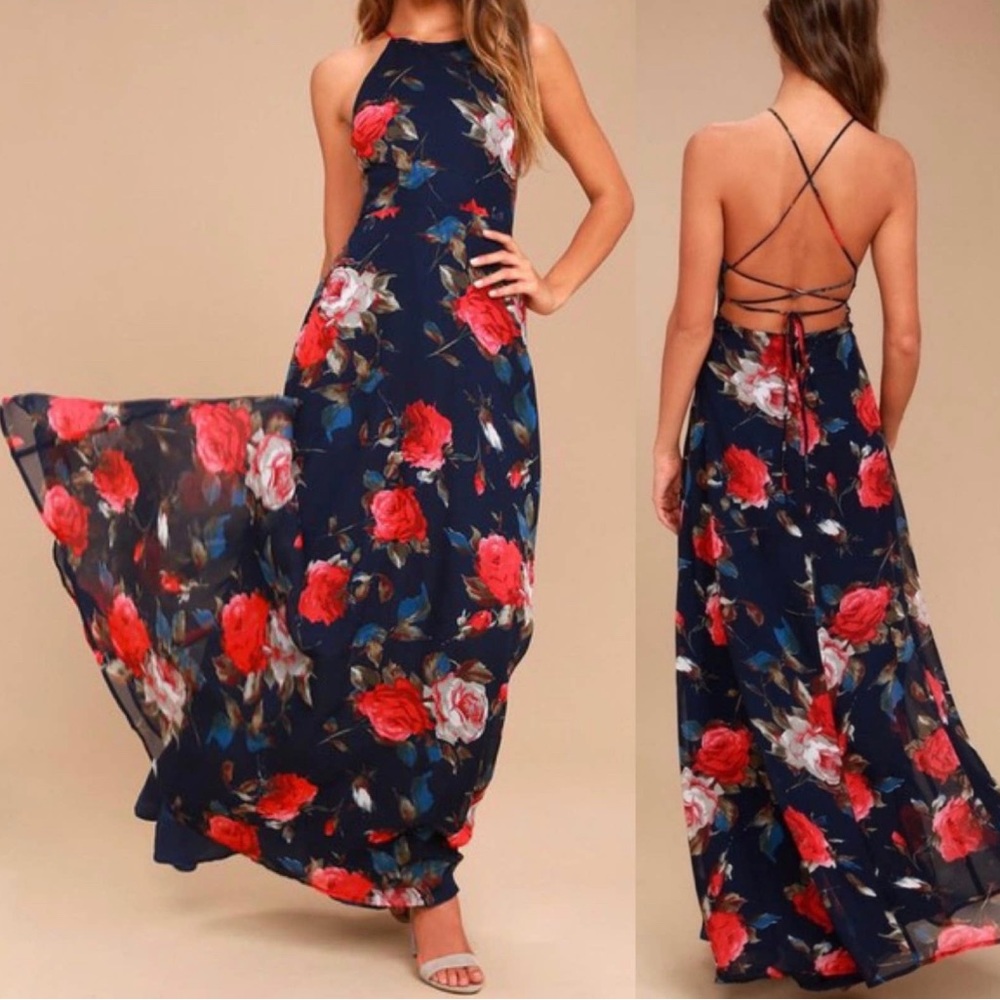 PERFECT FOR HOMECOMING Lulu’s floral dress